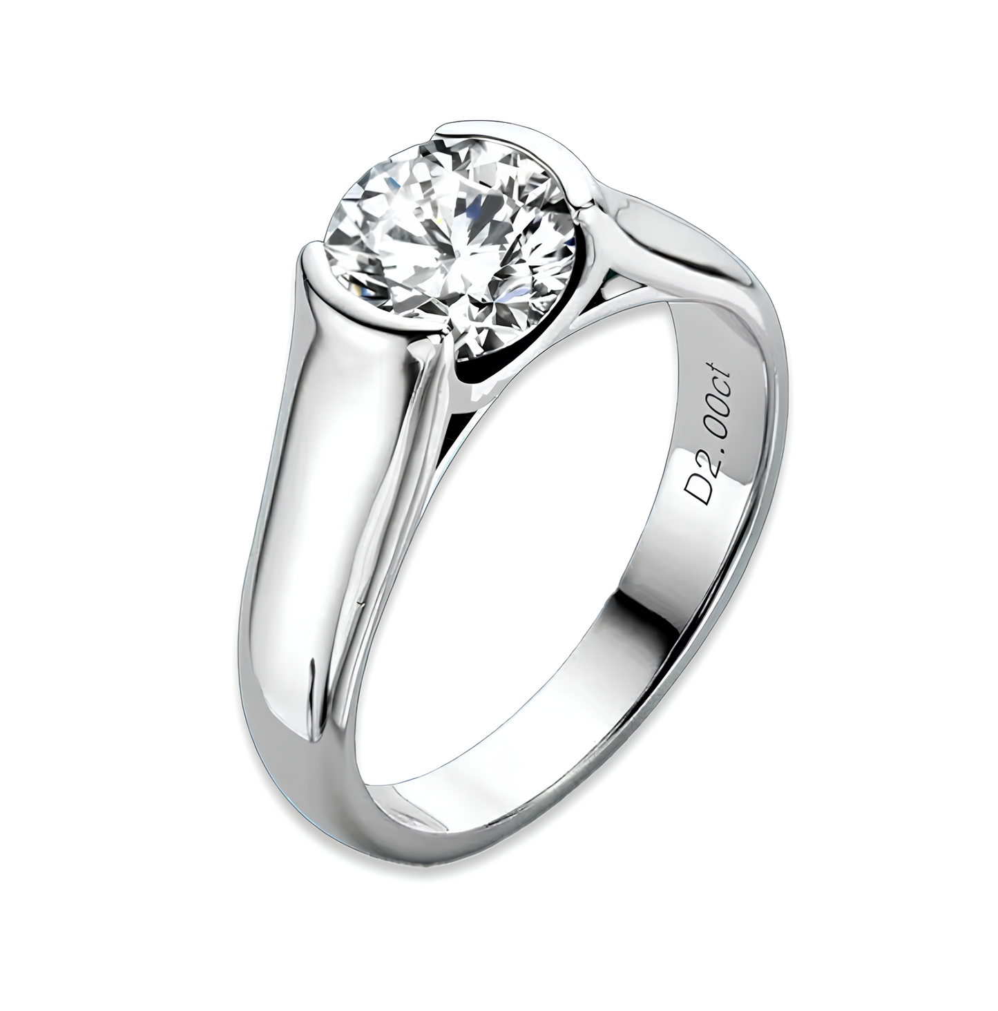 Bague Solitaire Moissanite Clair de Lune