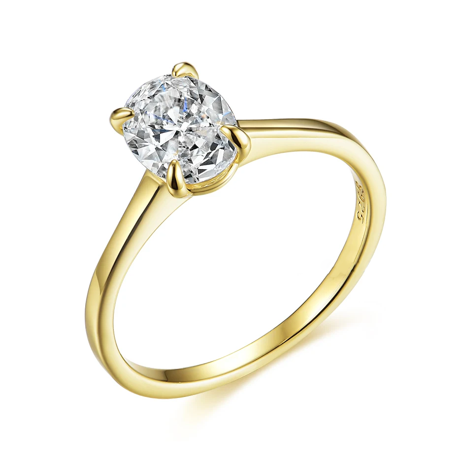 Bague ovale Elegance en moissanite