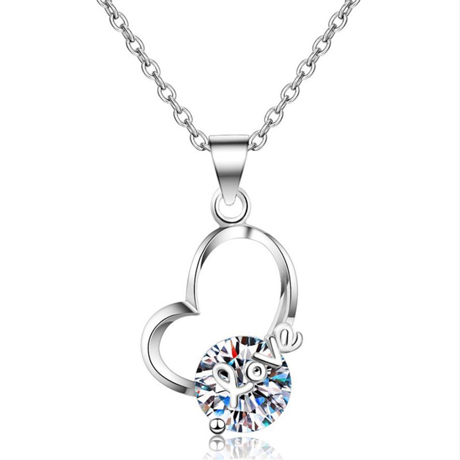 Colar Destino do Amor Moissanite em Prata - Loratta