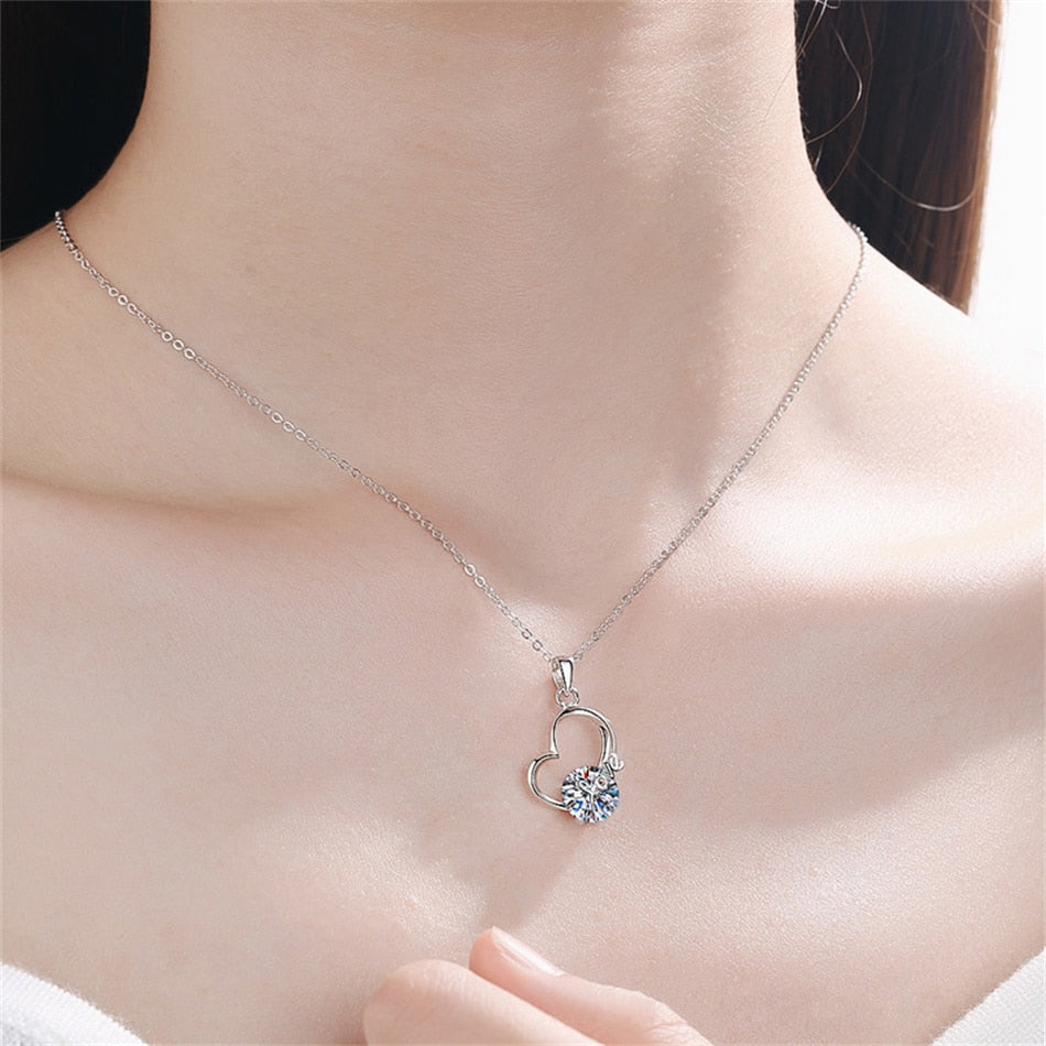 Colar Destino do Amor Moissanite em Prata - Loratta