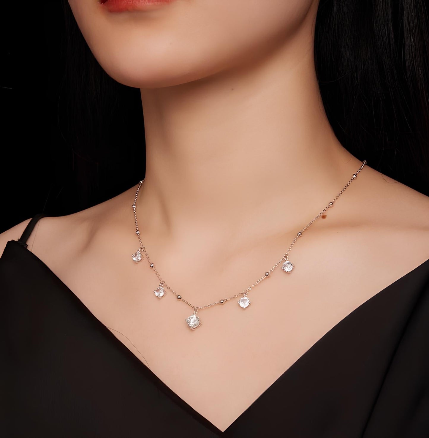 Collier Soul Shine avec moissanites en argent
