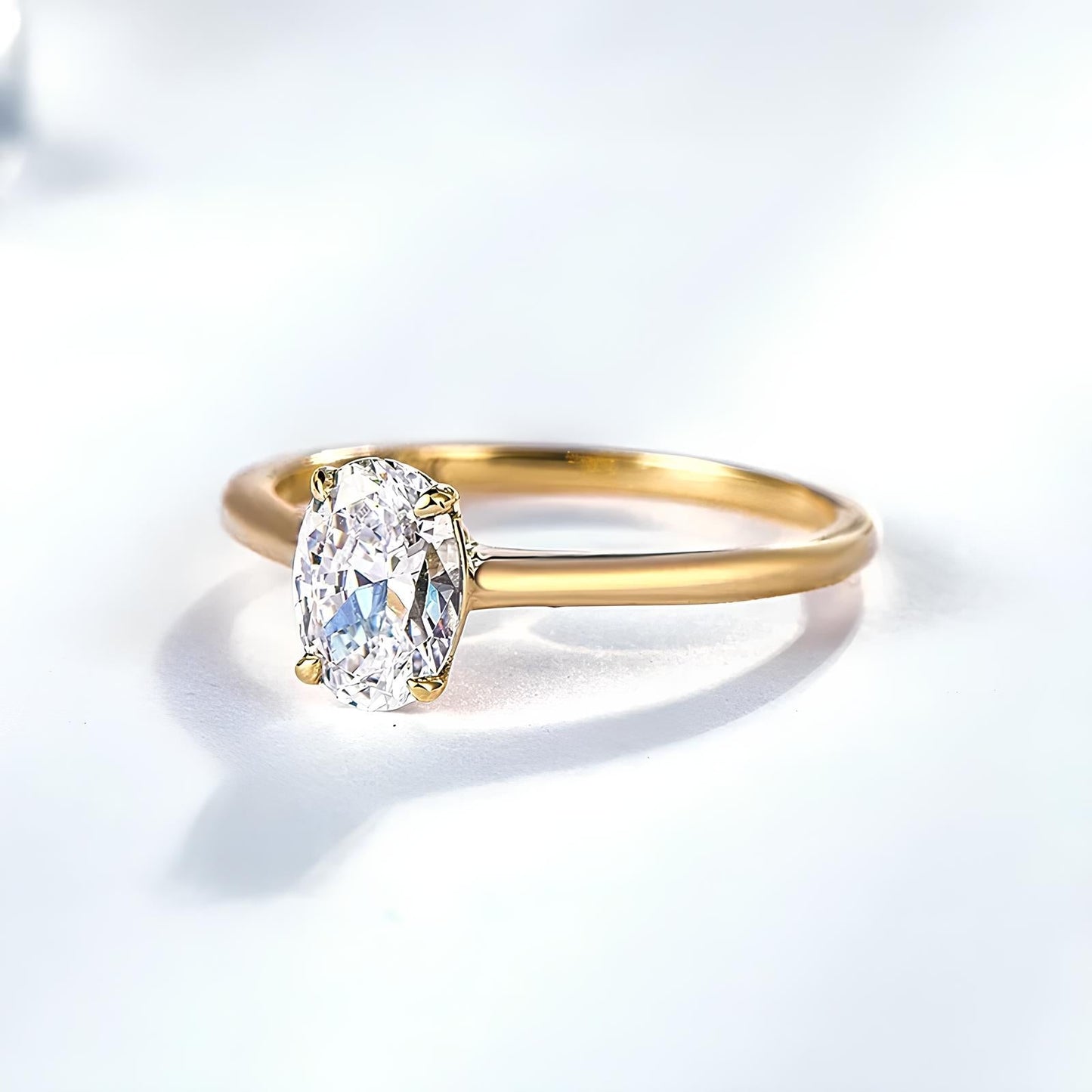 Bague ovale Elegance en moissanite