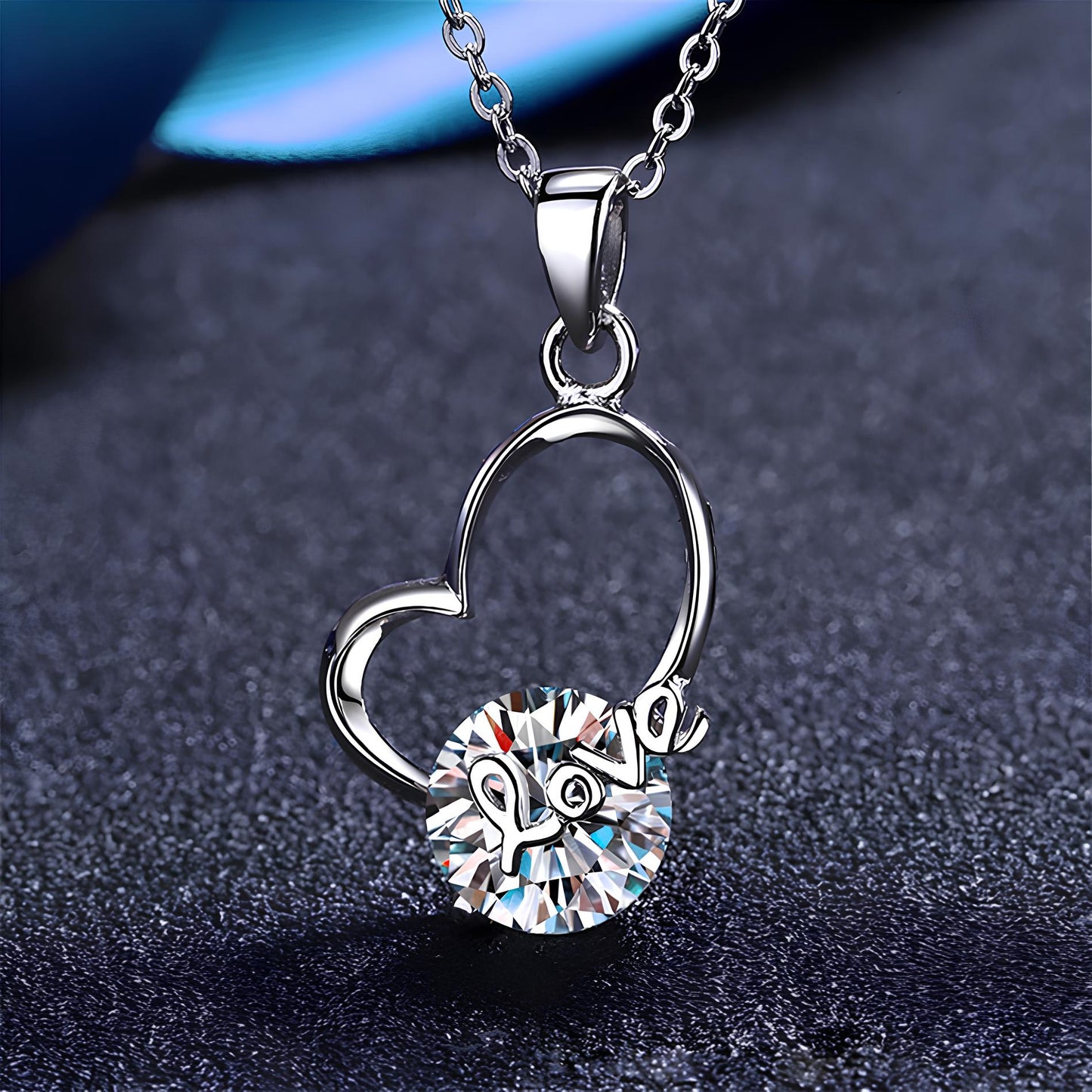 Collier Destiny of Love en argent et moissanite
