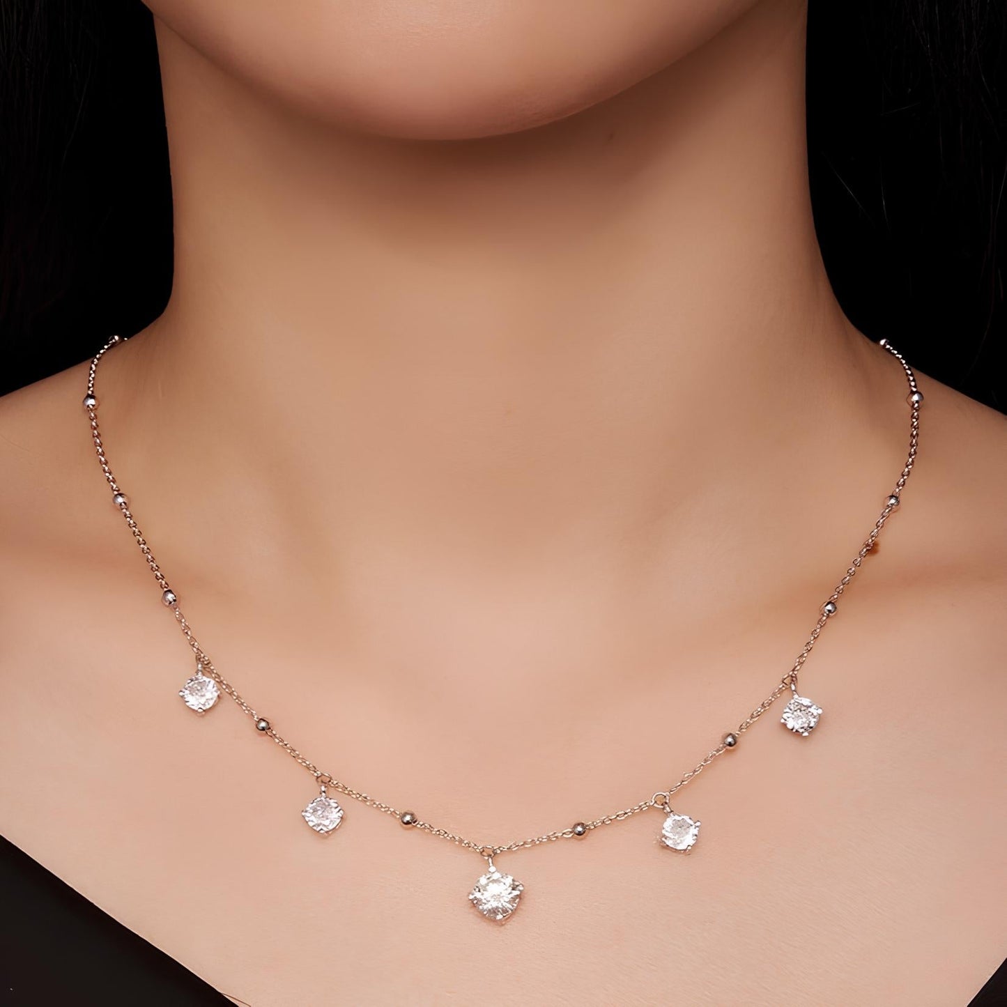 Collier Soul Shine avec moissanites en argent