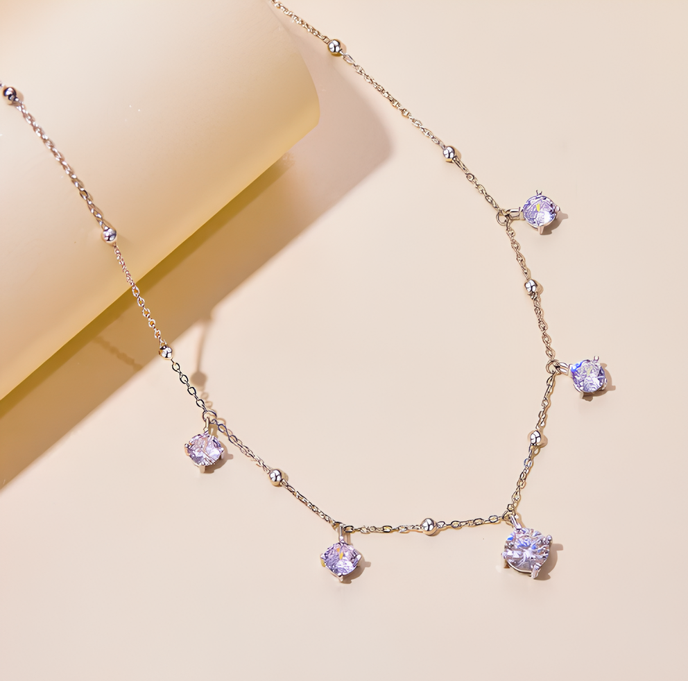 Collier Soul Shine avec moissanites en argent