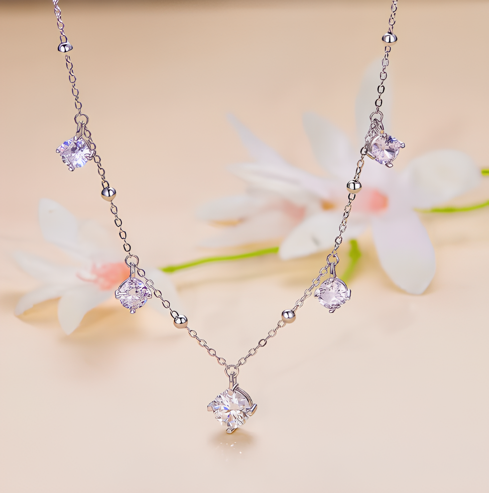 Collier Soul Shine avec moissanites en argent