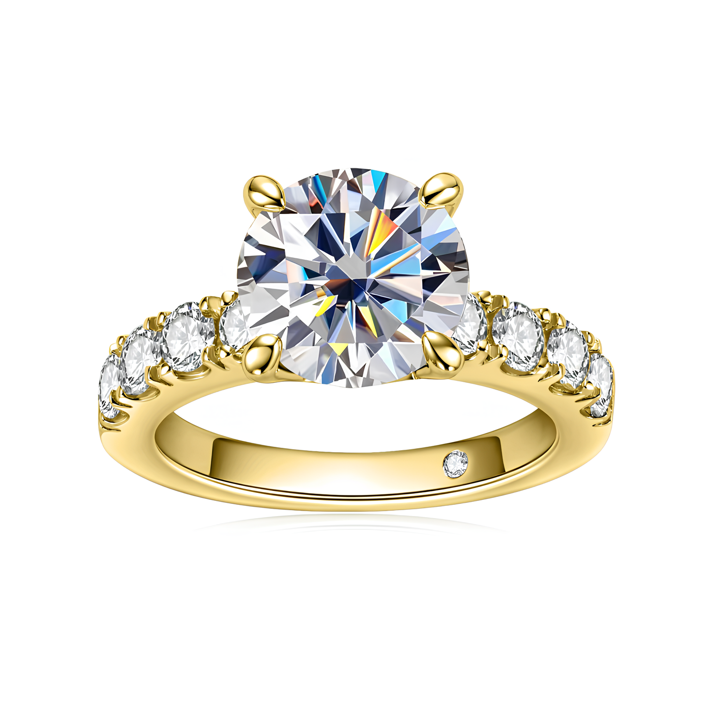 Bague solitaire royale en moissanite