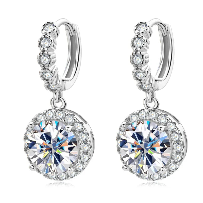Boucles d'oreilles Moissanite