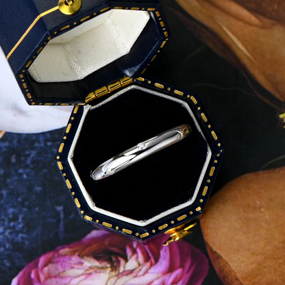 Alliance Constellation en argent plaqué or 18 carats avec moissanite à 15 points
