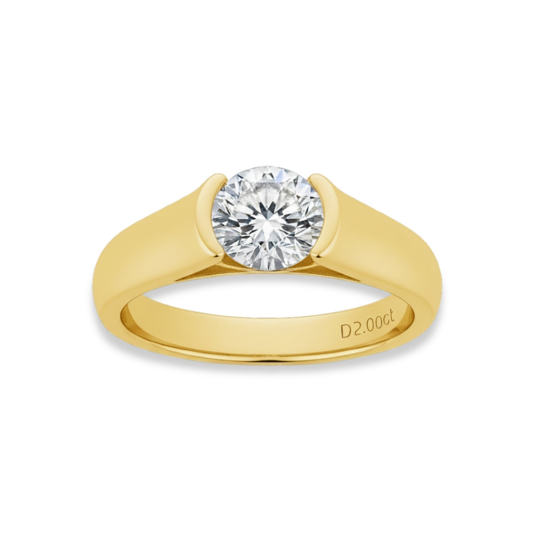 Bague Solitaire Moissanite Clair de Lune
