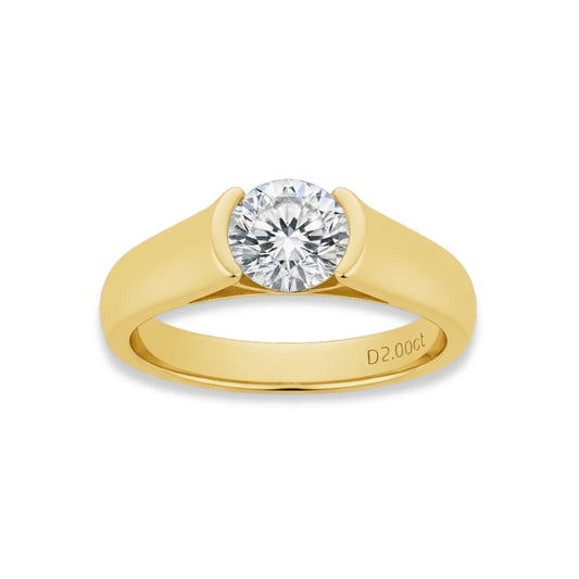 Bague Solitaire Moissanite Clair de Lune