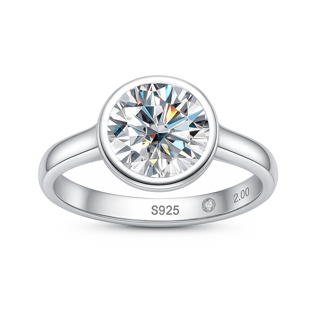 Bague Point of Light en moissanite