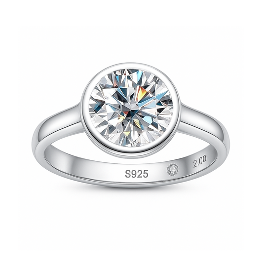 Bague Point of Light en moissanite