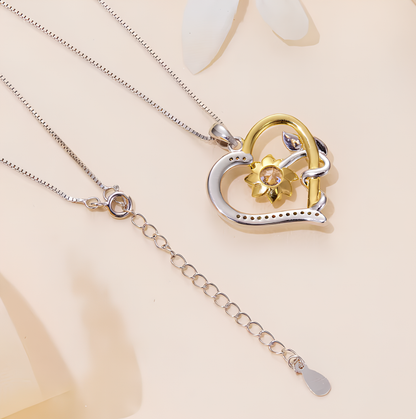 Collier Moissanite Passion Éternelle en argent plaqué or 18 carats