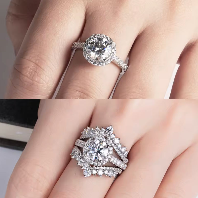Bague Couronne Moissanite Brillante