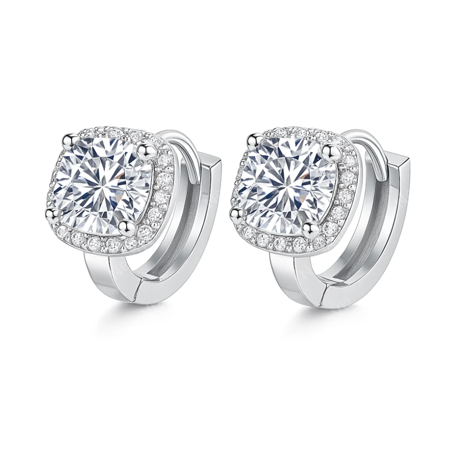 Boucle d'oreille Serene Brilliance Moissanite