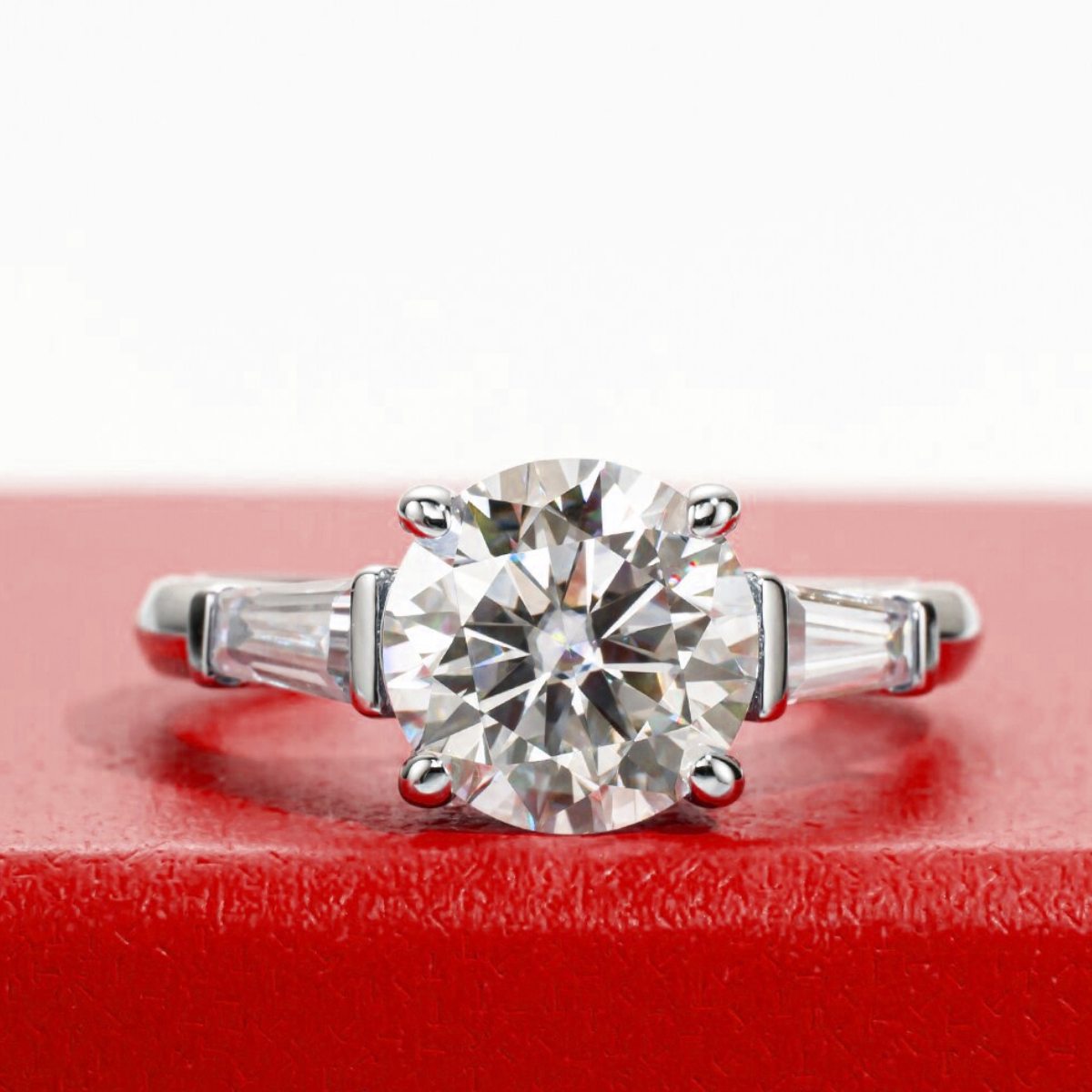 Bague Triple Moissanite