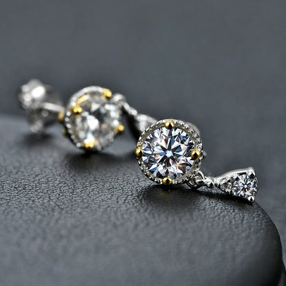 Brinco Pedra Celestial Moissanite - Loratta 