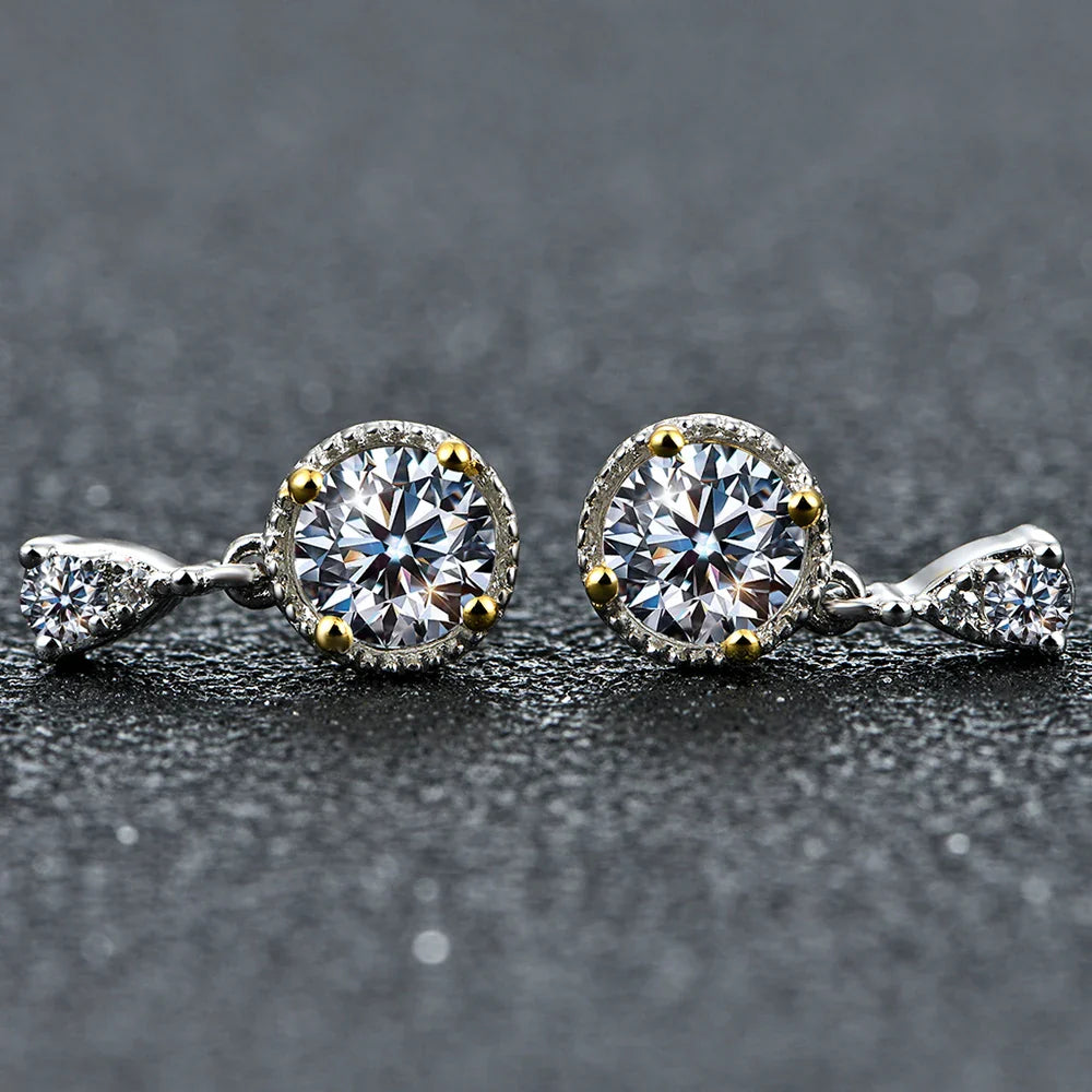 Brinco Pedra Celestial Moissanite - Loratta 