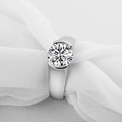 Bague Solitaire Moissanite Clair de Lune