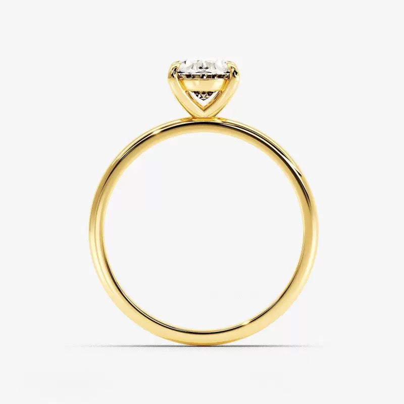 Bague ovale Elegance en moissanite