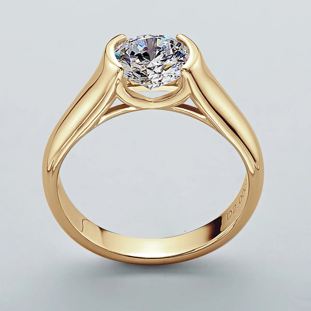 Bague Solitaire Moissanite Clair de Lune