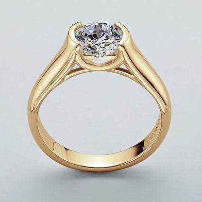 Bague Solitaire Moissanite Clair de Lune