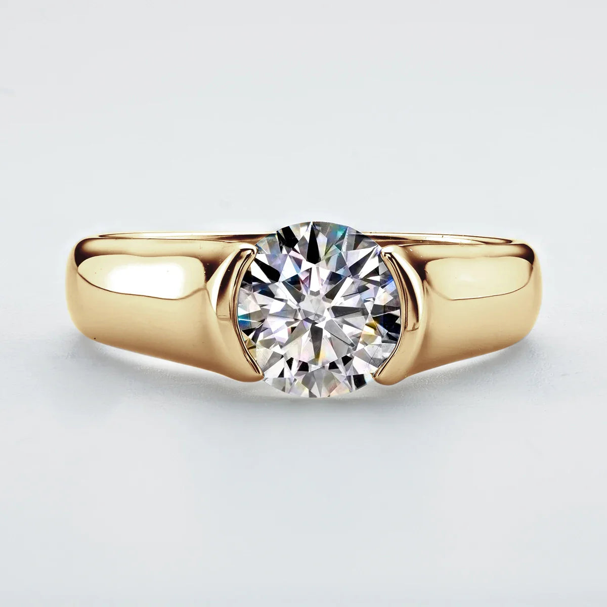 Bague Solitaire Moissanite Clair de Lune