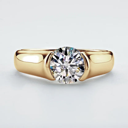 Bague Solitaire Moissanite Clair de Lune