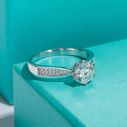 Anel Borealis Moissanite Cravejado - Loratta 