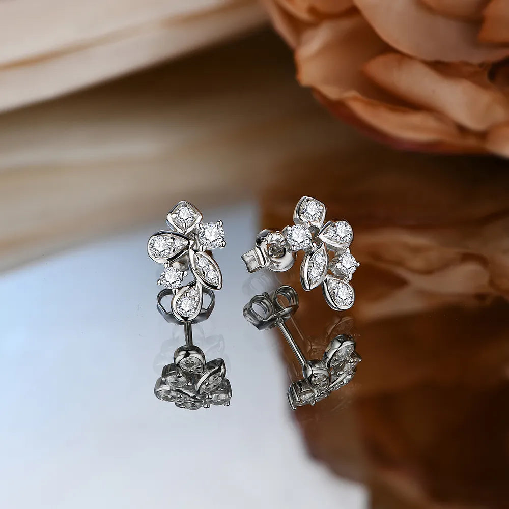 Brinco Pedras Irregulares Moissanite - Loratta 
