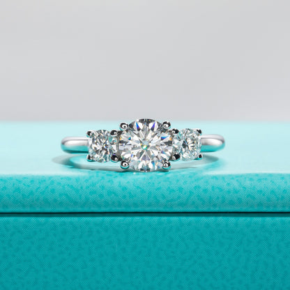 Anel Triplo Brilho Moissanite - Loratta