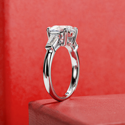 Bague Triple Moissanite