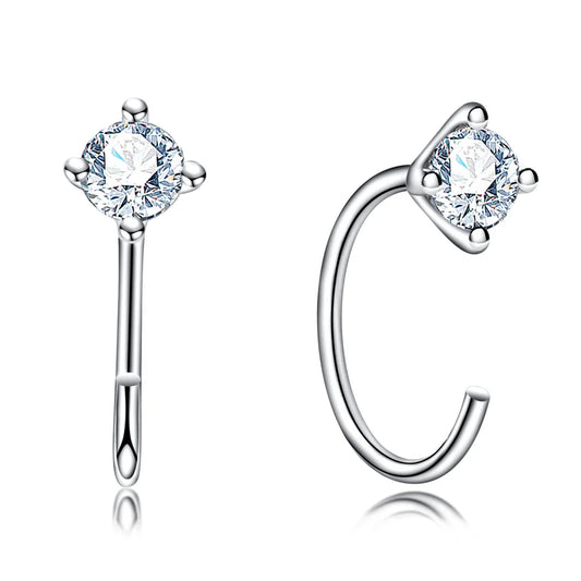 Boucle d'oreille à point lumineux plaquée or 18 carats