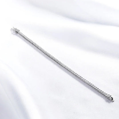 Bracelet Tennis Moissanite 2.0 mm Plaqué Rhodium