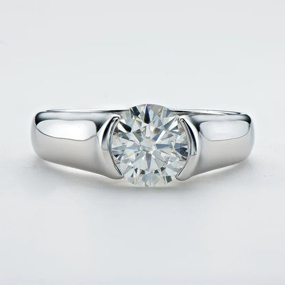 Bague Solitaire Moissanite Clair de Lune