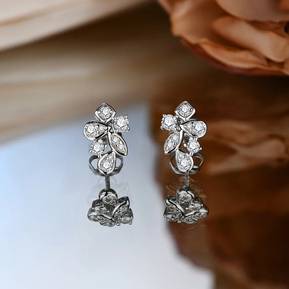 Brinco Pedras Irregulares Moissanite - Loratta 