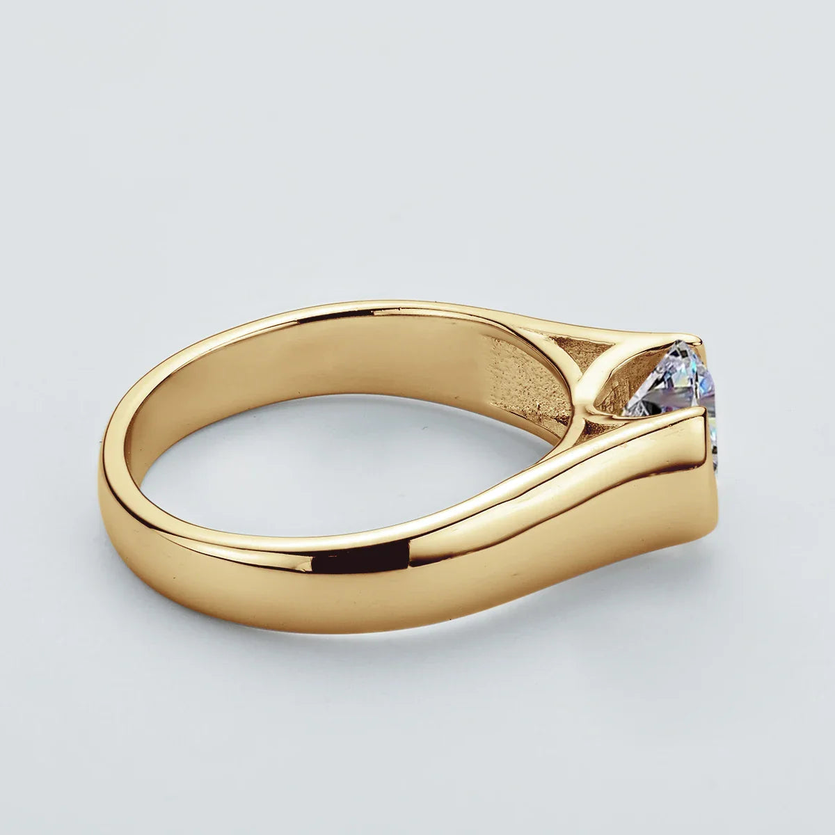 Bague Solitaire Moissanite Clair de Lune