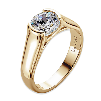 Bague Solitaire Moissanite Clair de Lune