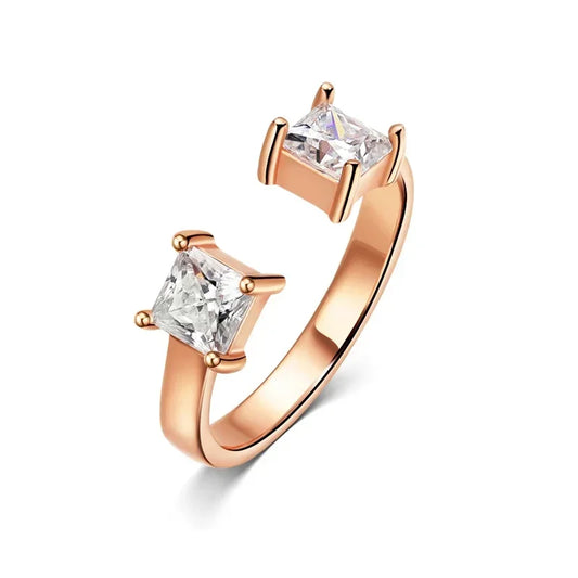 Bague Jumeaux de Lumière en Moissanite