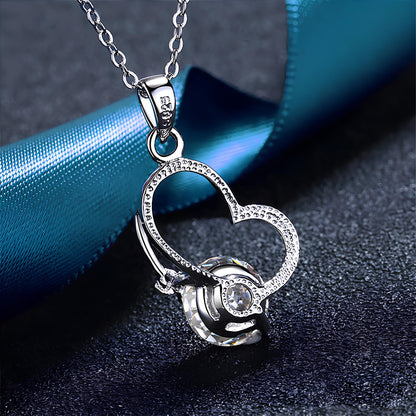 Collier Destiny of Love en argent et moissanite