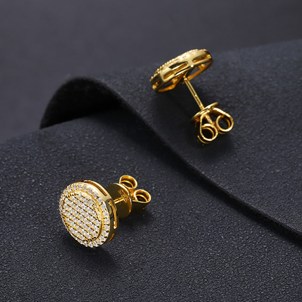 Brinco Centelha Moissanite em Prata Folheado à Ouro 18k - Loratta 
