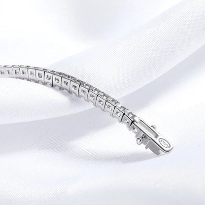Bracelet Tennis Moissanite 2.0 mm Plaqué Rhodium