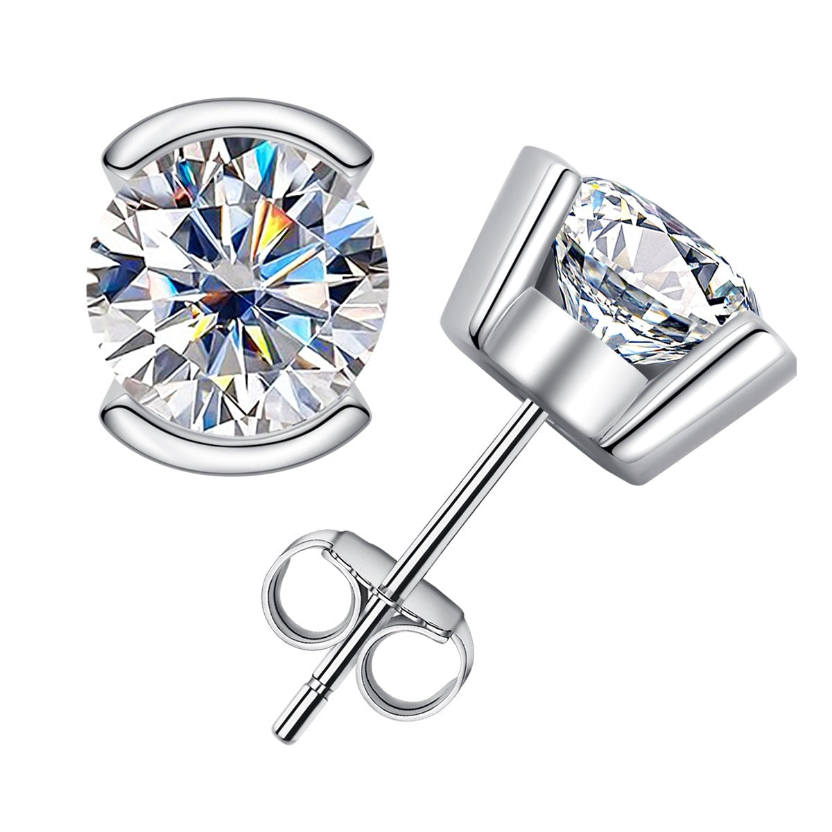 Brinco Ponto de Luz Moissanite - Loratta 