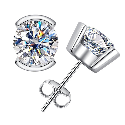 Brinco Ponto de Luz Moissanite - Loratta 