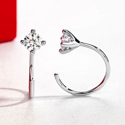 Boucle d'oreille à point lumineux plaquée or 18 carats