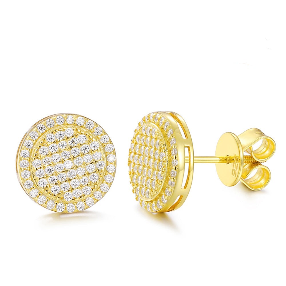 Brinco Centelha Moissanite em Prata Folheado à Ouro 18k - Loratta 