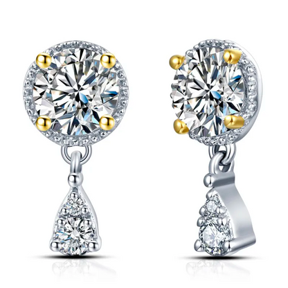Brinco Pedra Celestial Moissanite - Loratta 