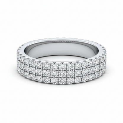 Bague en moissanite sertie en argent 925
