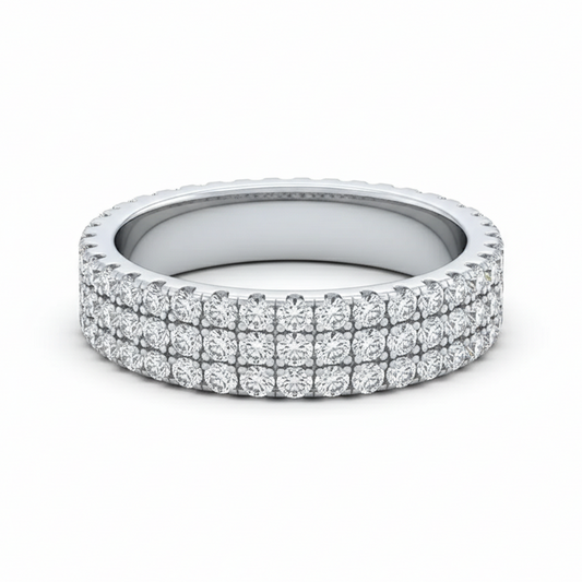 Bague en moissanite sertie en argent 925